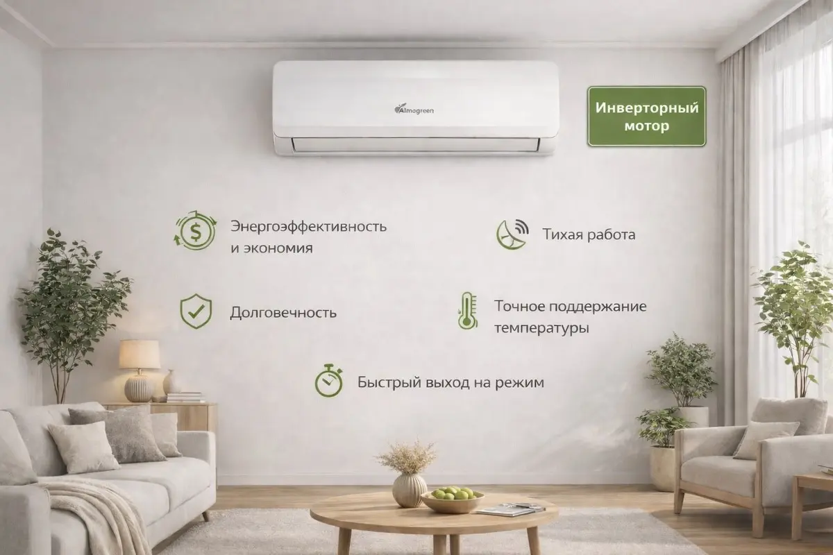 Almagreen AL18000BTU - INV белый + монтажный комплект
